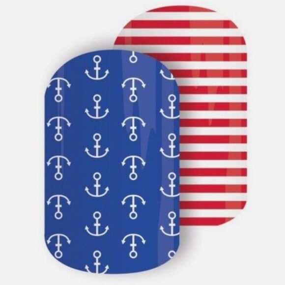 Jamberry Sailing Seas Full Sheet Nail Wraps 6G63 - Picture 1 of 10